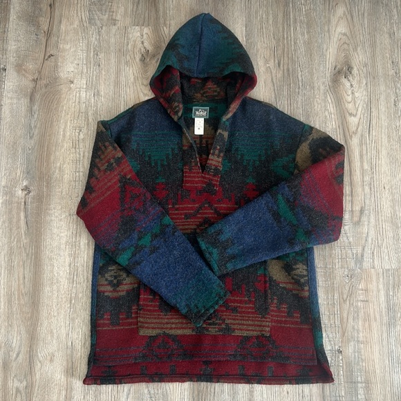 Vintage Woolrich Aztec Print Hooded Poncho - Picture 1 of 16